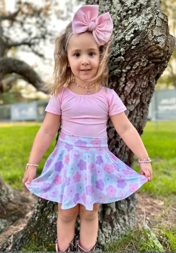 2 left! 3T & 6/7yr ~ Twirl Skort ~ Pastel Floral