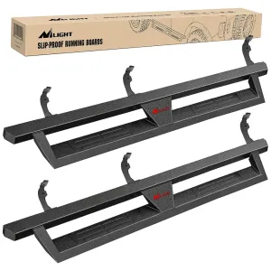 2015-2023 Chevy Colorado/GMC Canyon Crew Cab Running Boards Dual-Stage Textured Black Powder Coated Slip-Proof Side Step Nerf Bars Running Boards