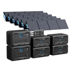 BLUETTI 2*AC300   4*B300   1*P030A   6*PV200 | 6000 Watt Generator