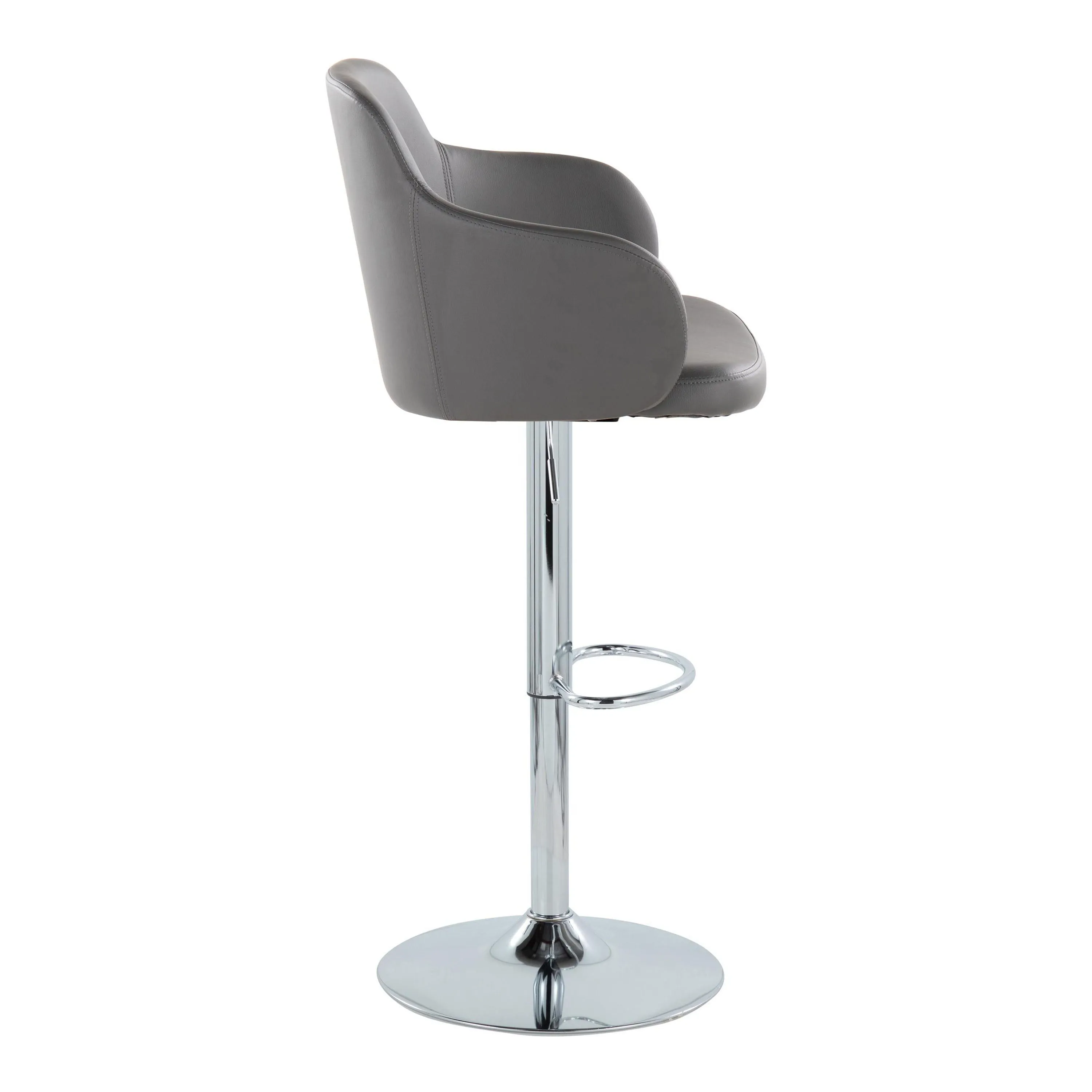 Boyne - Contemporary Adjustable Barstool With Swivel With Oval Footrest (Set of 2) by Couch.com