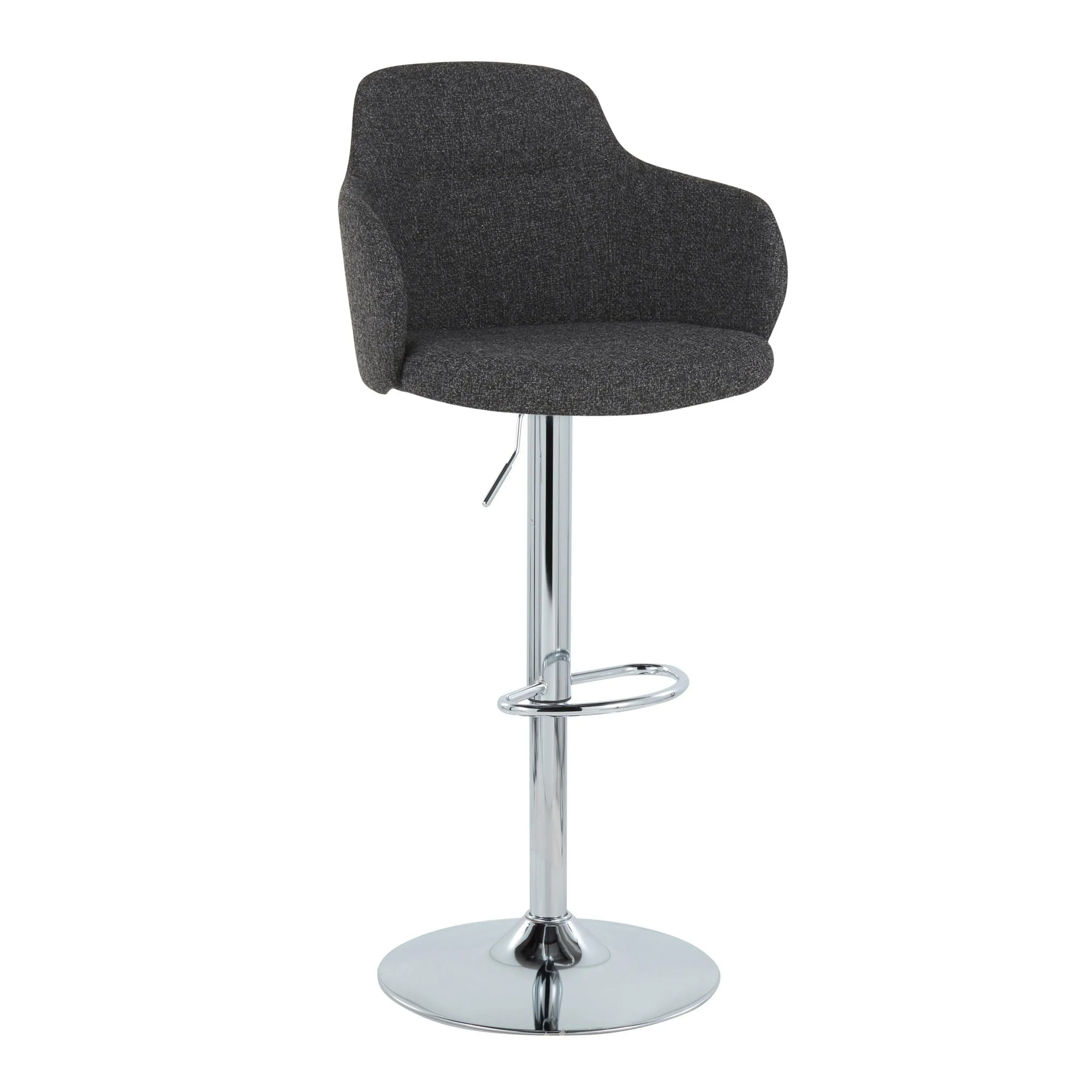 Boyne - Contemporary Adjustable Barstool With Swivel With Oval Footrest (Set of 2) by Couch.com