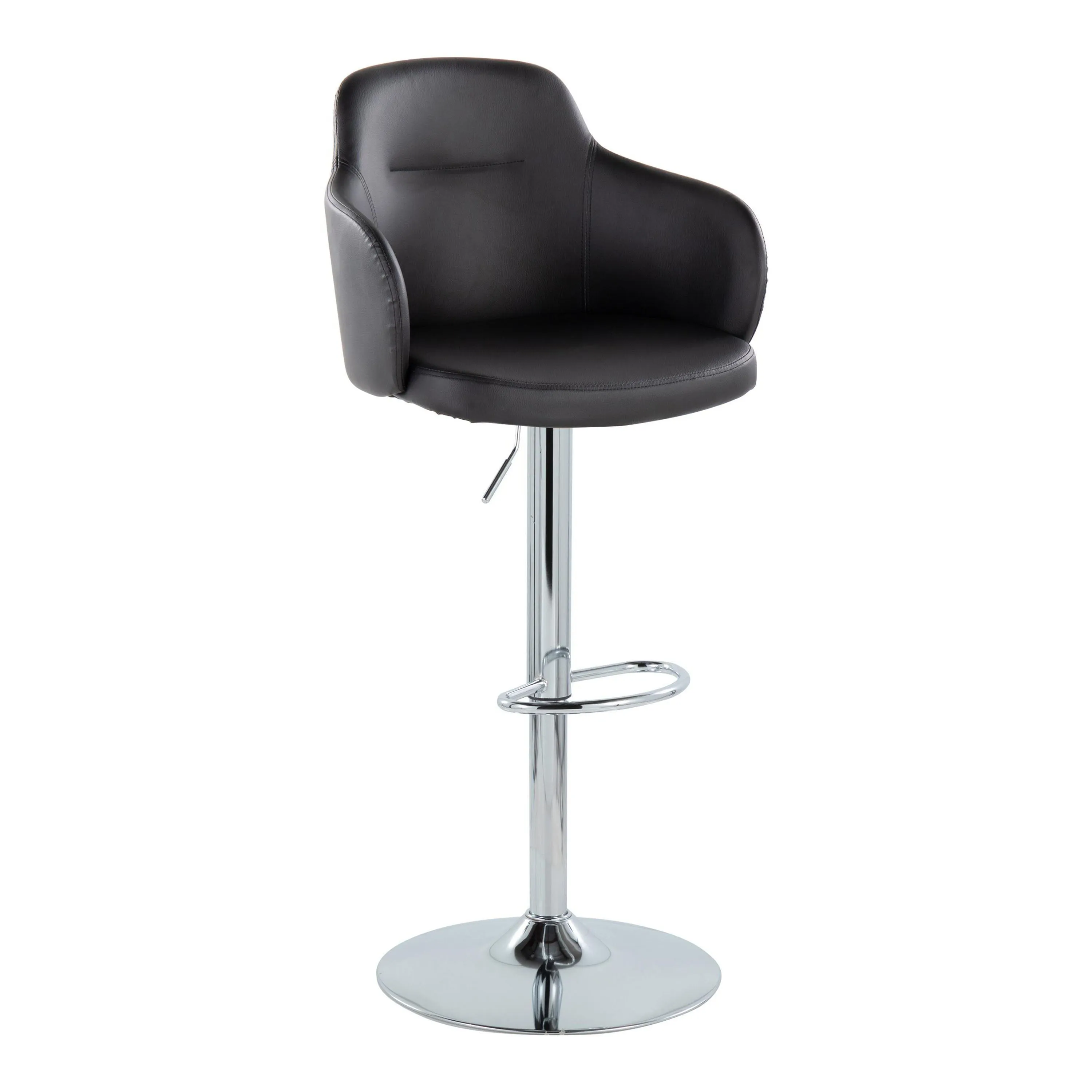 Boyne - Contemporary Adjustable Barstool With Swivel With Oval Footrest (Set of 2) by Couch.com