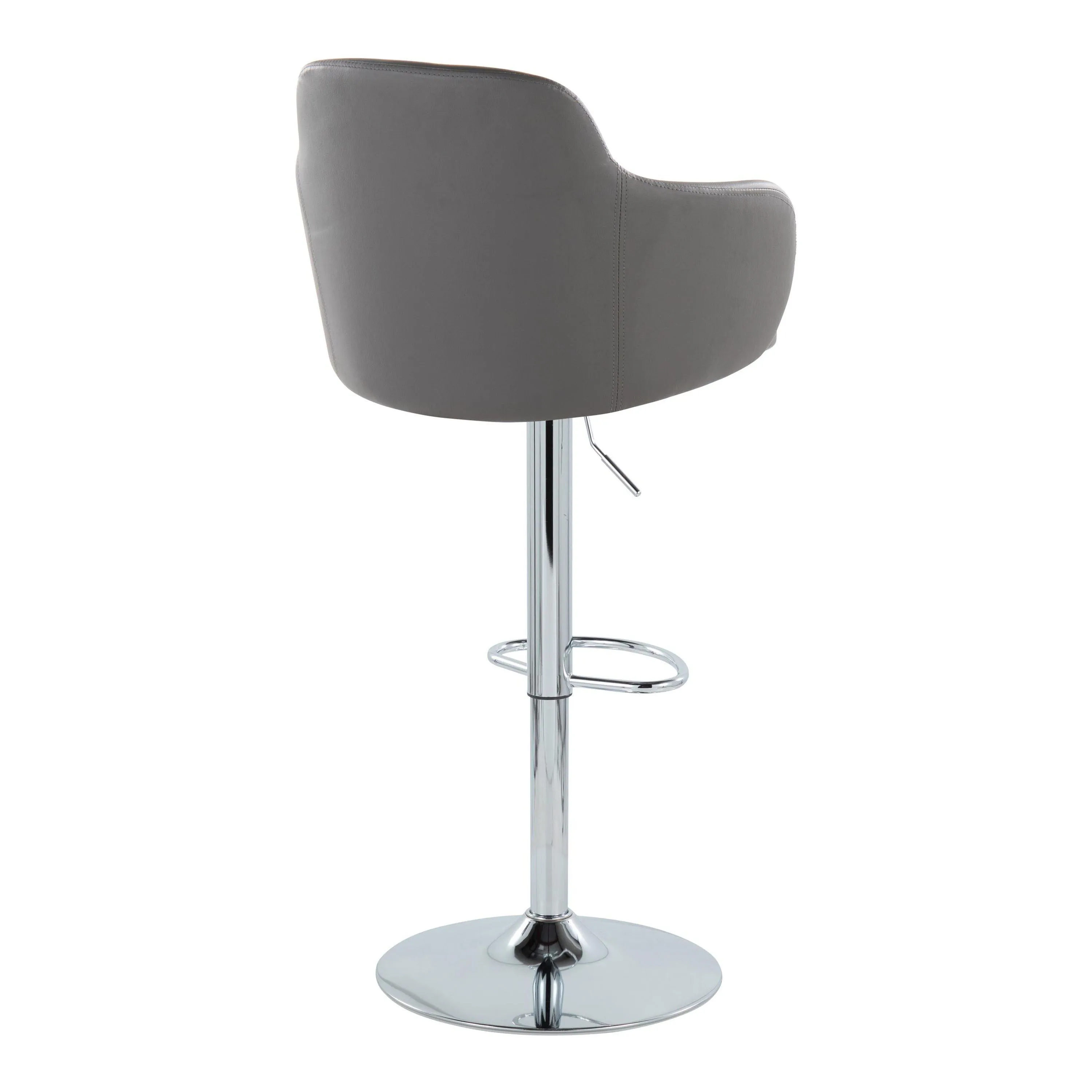 Boyne - Contemporary Adjustable Barstool With Swivel With Oval Footrest (Set of 2) by Couch.com