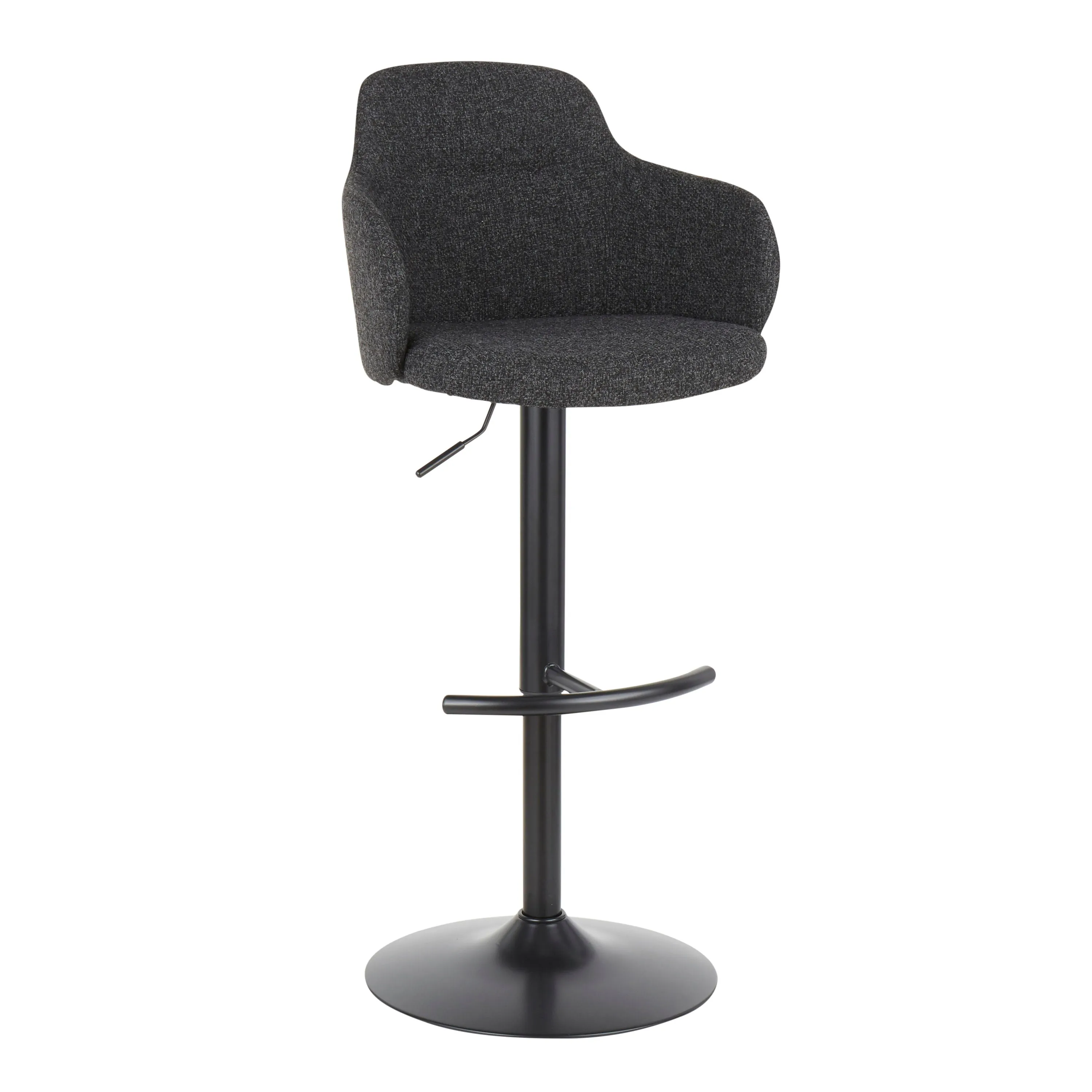 Boyne - Industrial Adjustable Barstool With Swivel (Set of 2) - Black / Dark Gray by Couch.com