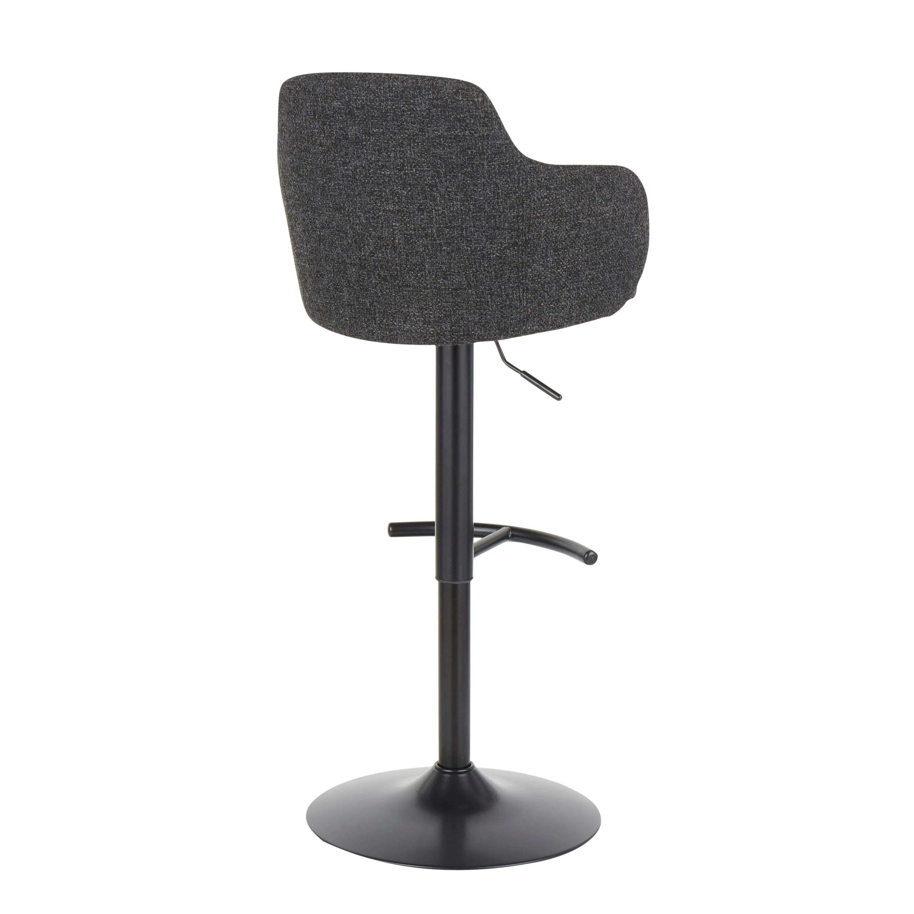 Boyne - Industrial Adjustable Barstool With Swivel (Set of 2) - Black / Dark Gray by Couch.com