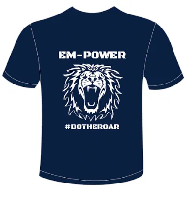 Custom Running TShirt - Em-Power Navy