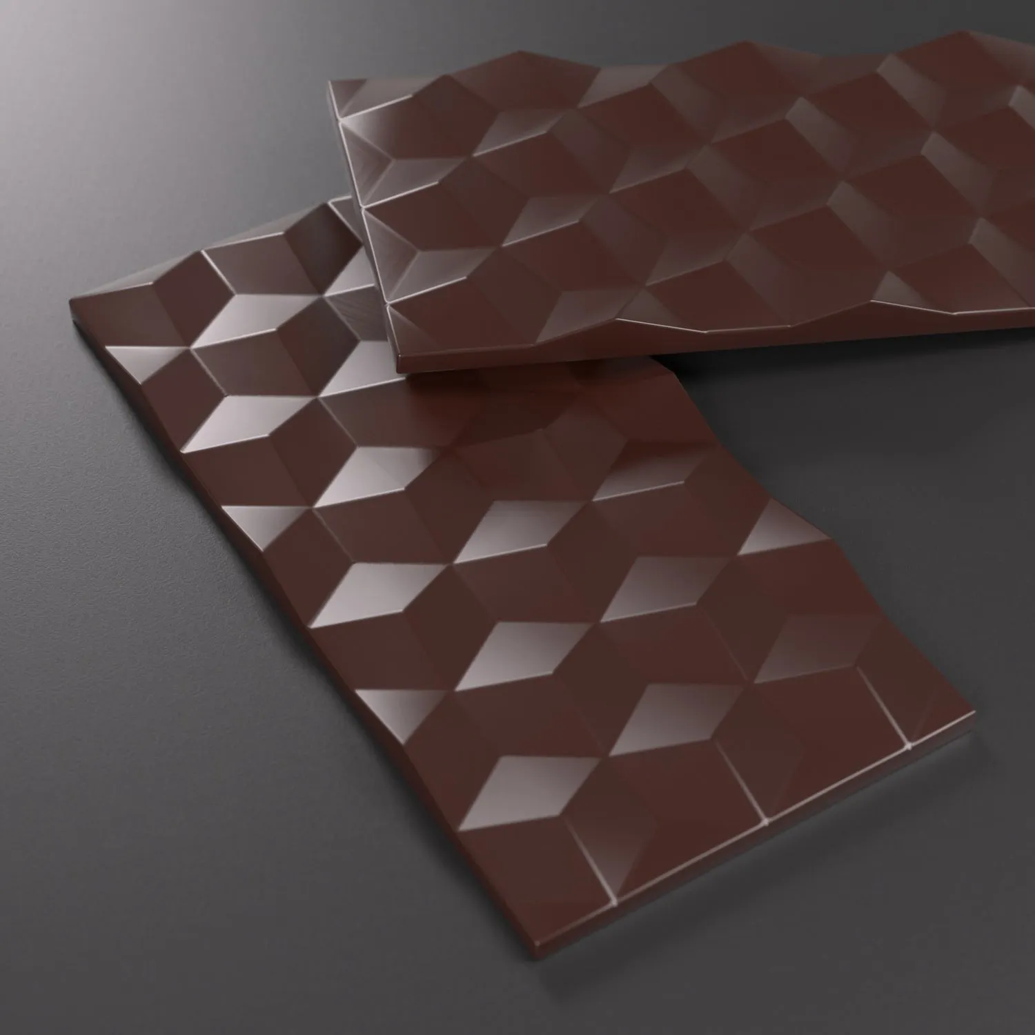 Industrial Polycarbonate Chocolate Bar Depositor Mold Geometric
