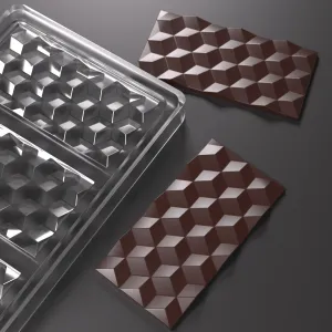 Industrial Polycarbonate Chocolate Bar Depositor Mold Geometric