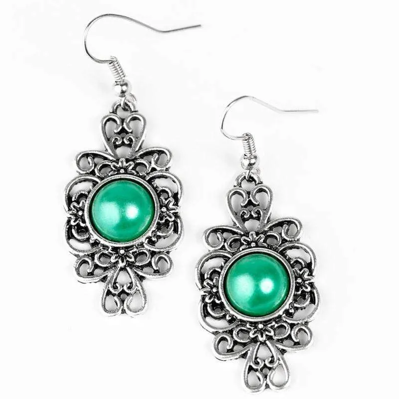 Meet and Greet Green Earrings
