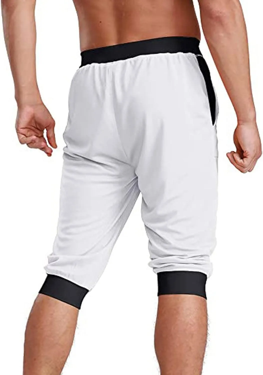 Mens Shorts Casual Men's Patchwork Slim fit 5 Inch Inseam Gym Shorts Running Shorts Basketball Shorts with Drawtring