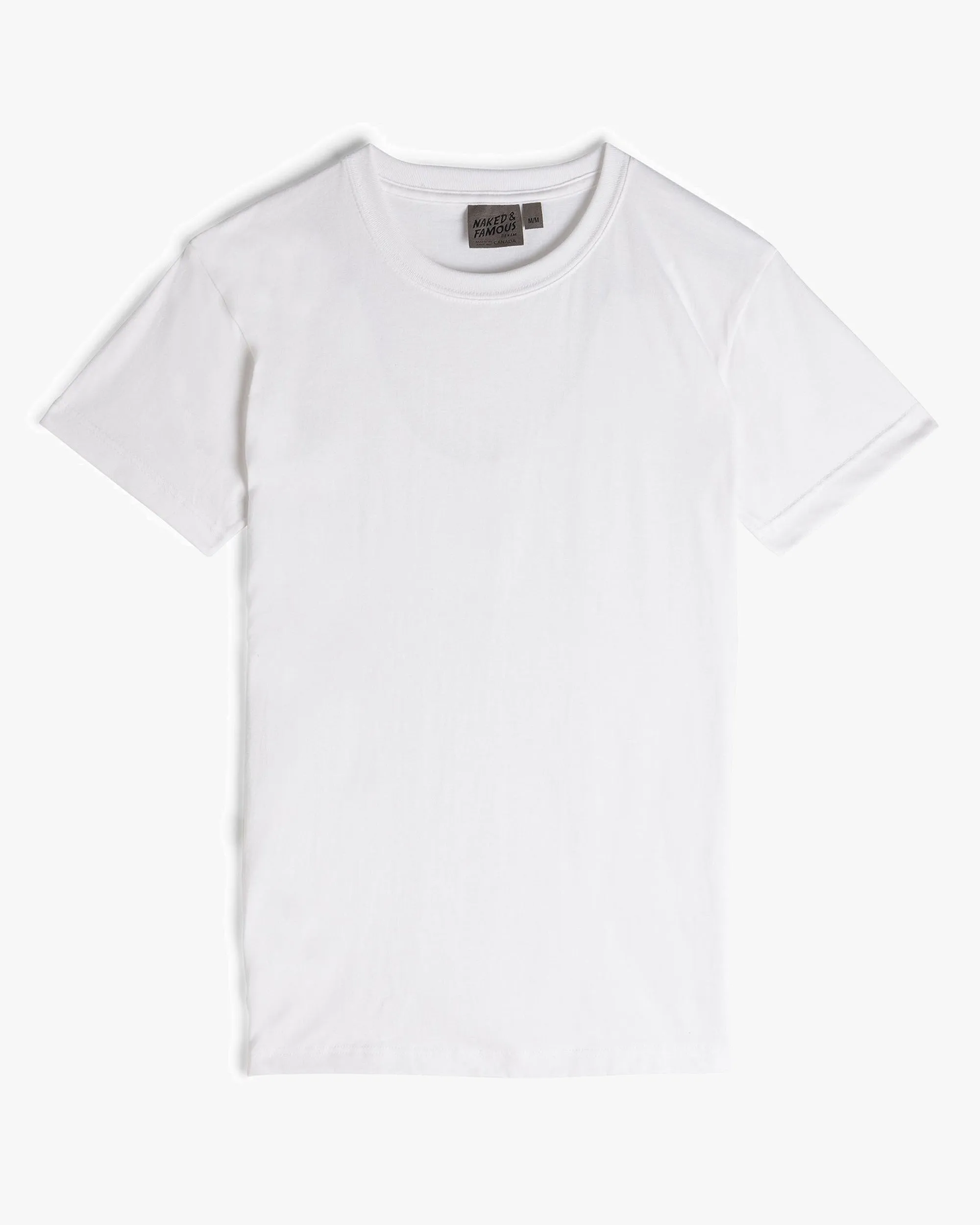 Naked & Famous Denim Circular Knit Tee - White