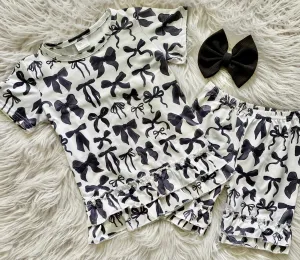 Ruffle Shorts Set ~ Coquette Bows
