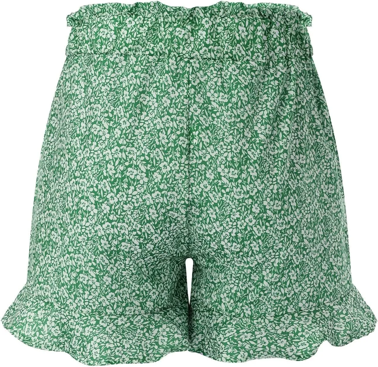 Rvidbe Flowy Shorts for Women Casual Boho Floral Skorts Ruffle Mini Skirts Summer Lightweight Chiffon Butterfly Shorts