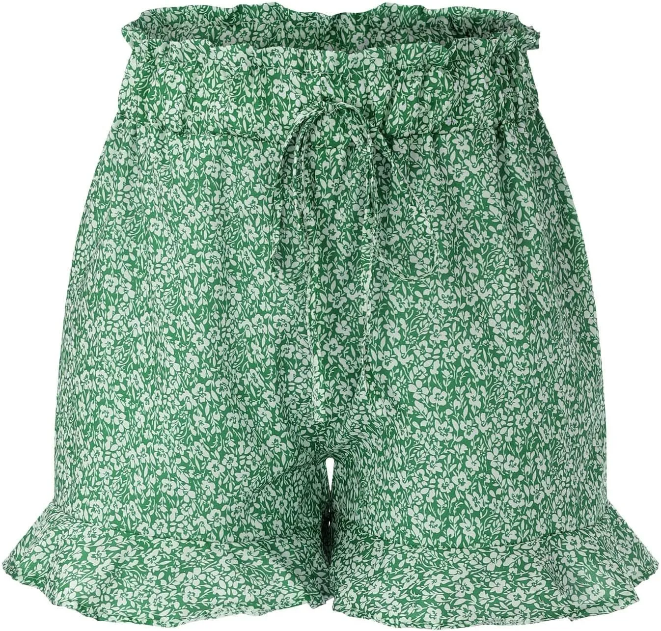 Rvidbe Flowy Shorts for Women Casual Boho Floral Skorts Ruffle Mini Skirts Summer Lightweight Chiffon Butterfly Shorts