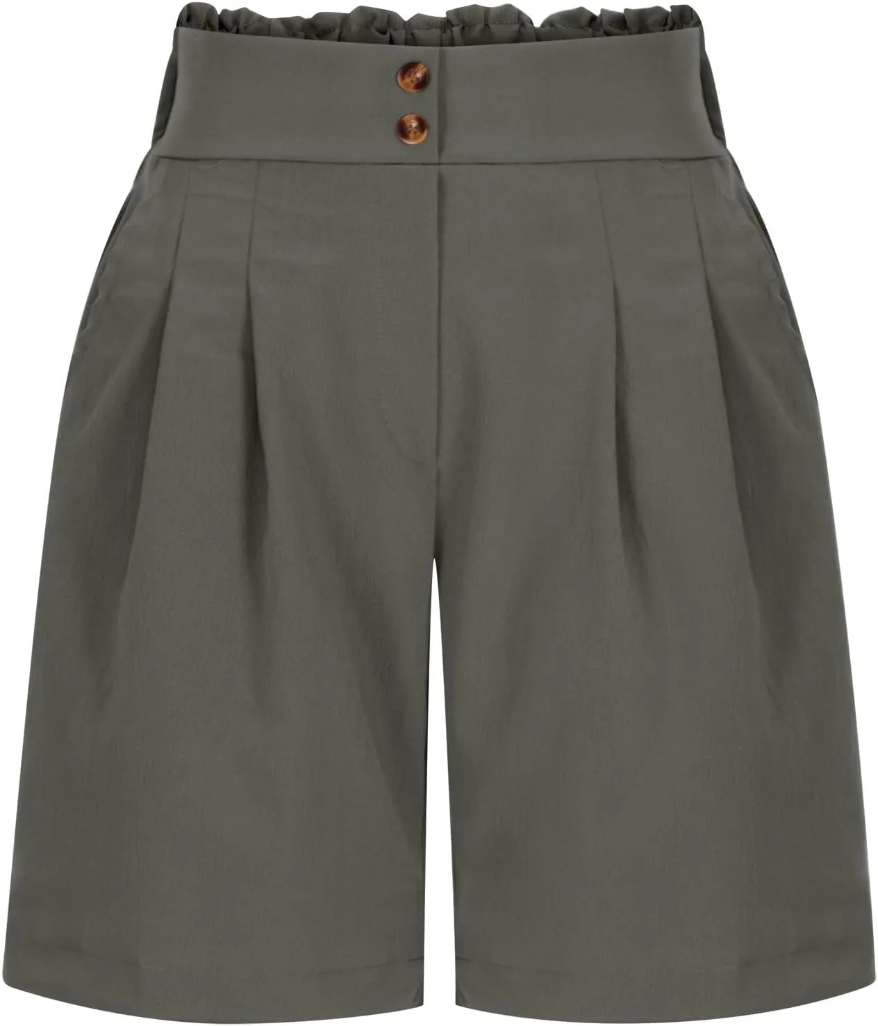 Shorts for Women 2025 Summer Casual High Waisted Wide Leg Pants Soild Color Lounge Shorts with Pockets