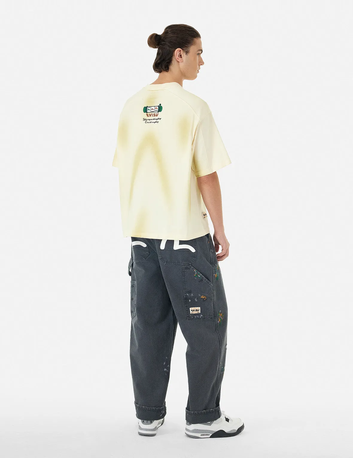 Washed Virtual Vacation Print Relax Fit T-shirt