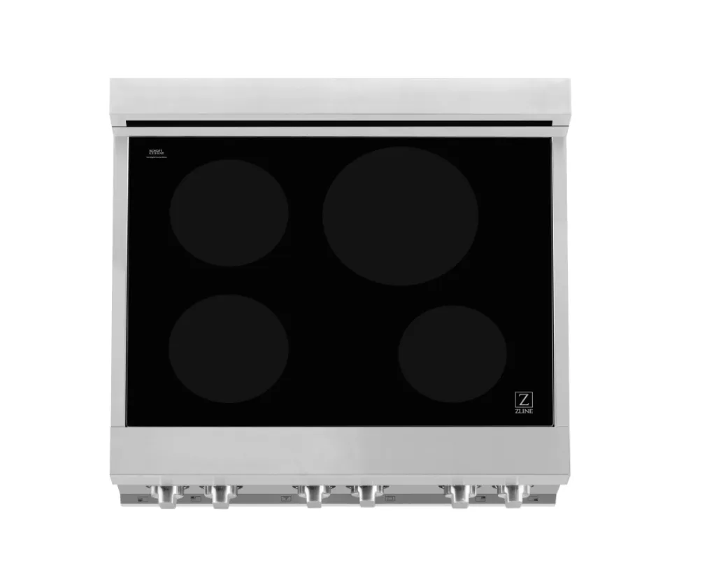 ZLINE 30 Induction Range in Stainless Steel with a Blue Gloss Door (RAIND-BG-30)